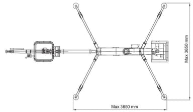 Trailerlift, ligearm, 12m, Batt.