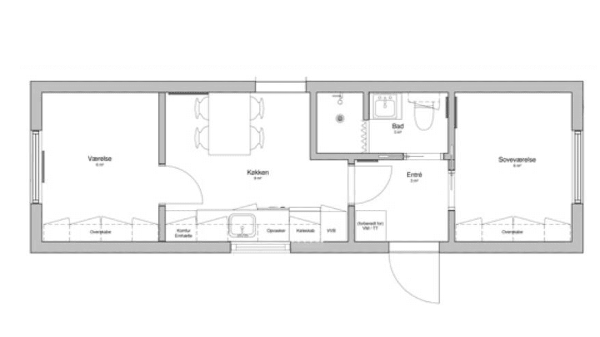 Beboelsesmodul 35 m2