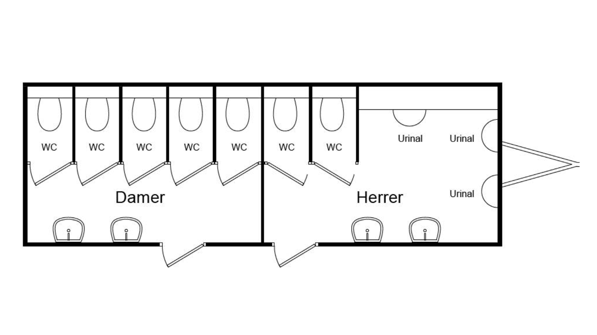 Toiletvogn 7 wc + 3 urinal (begrænset antal - kun i udvalgte afd.)*