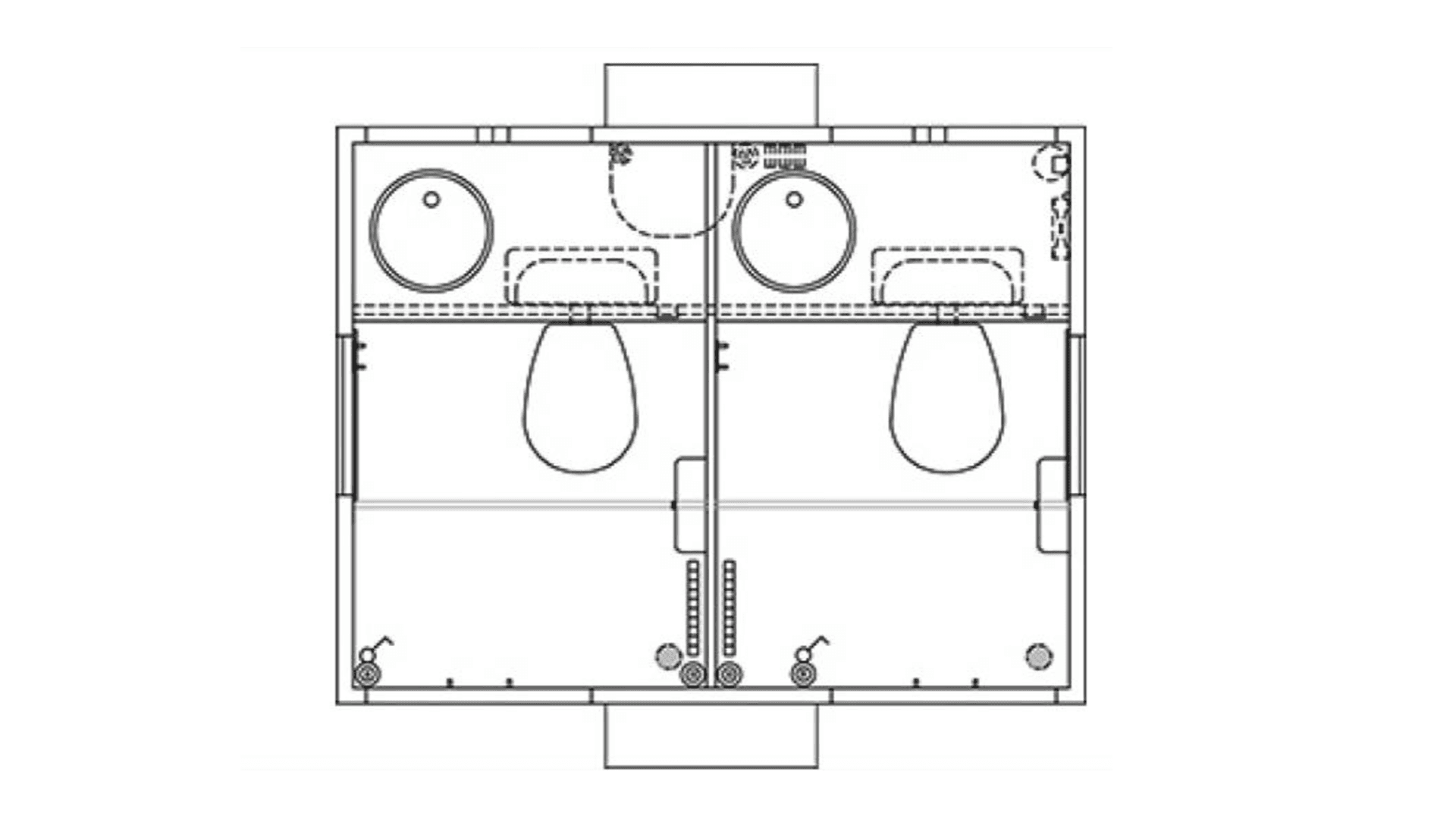 Toiletvogn 2 wc Ø110