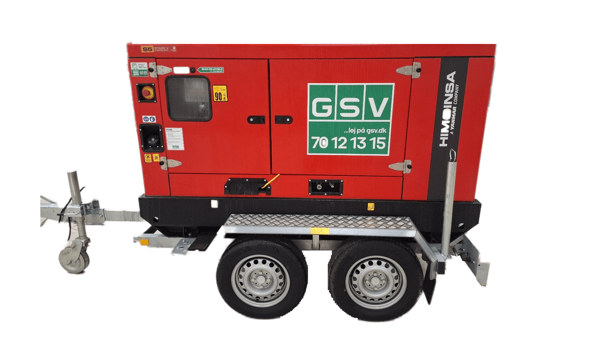 Generator 400/230V ( 17kVA/ 14kW) trailer diesel