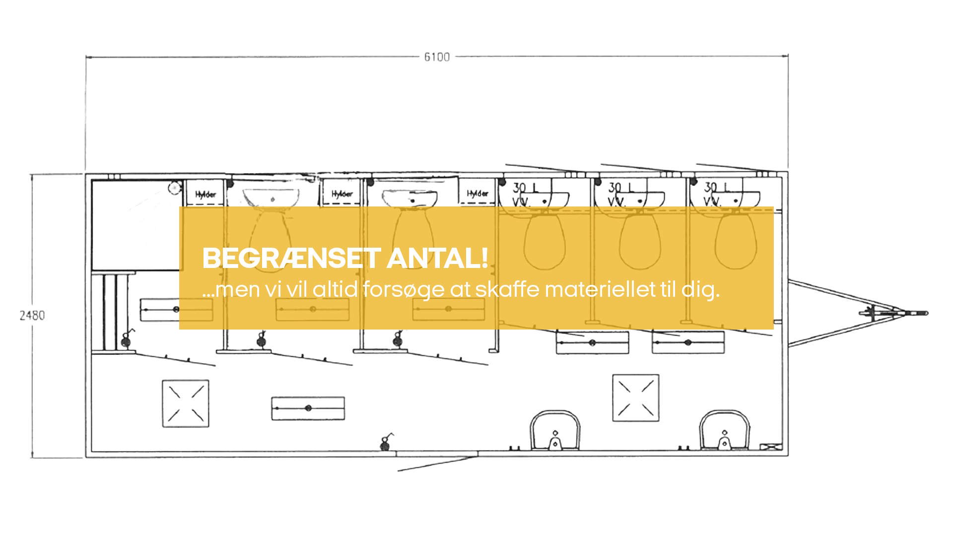 5 Toiletter 1 Bad (begrænset antal - kun i udvalgte afd.)*