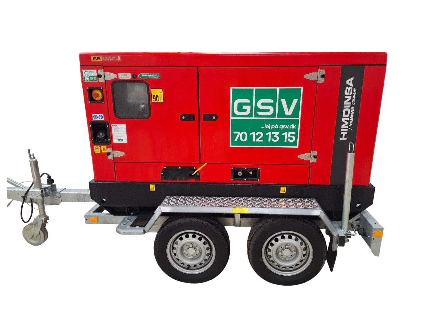Generator 400/230V ( 17kVA/ 14kW) trailer diesel