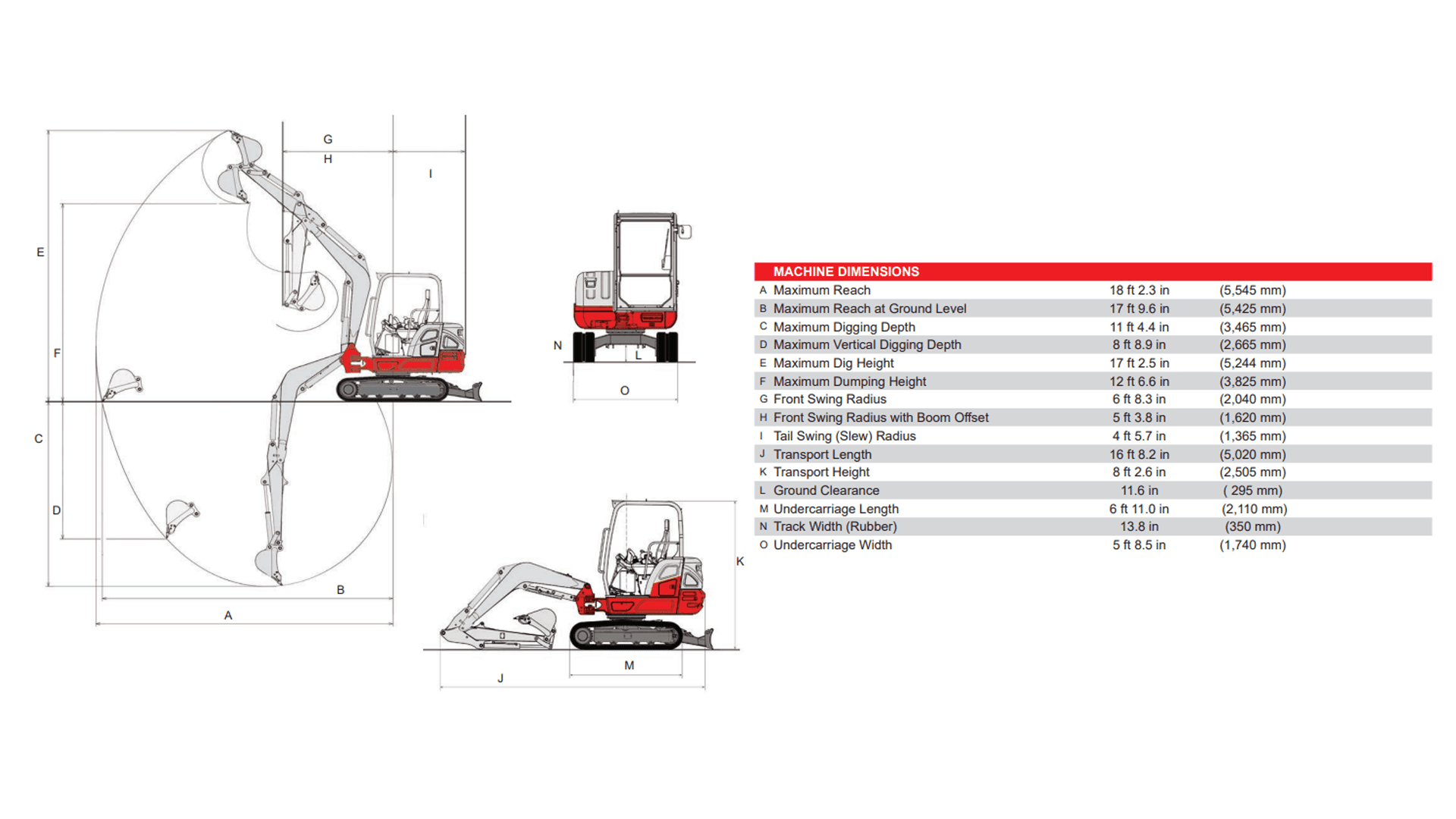 Compact Crawler Excavator, 3.5 T, Diesel