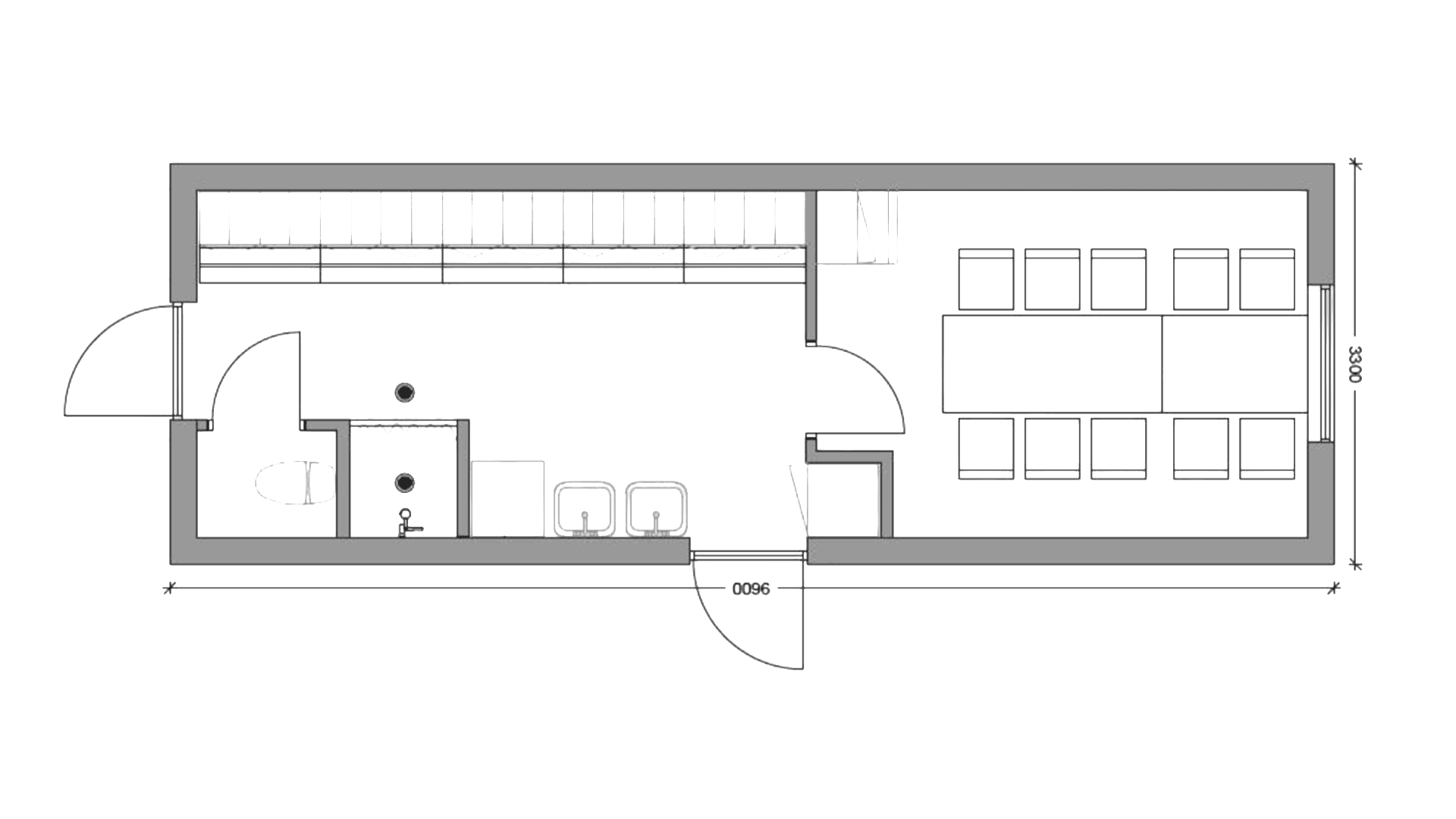 10 pers. Mandskabsmodul Maxi 3,3x9,6