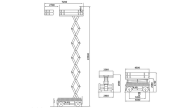 Scissorlift 22 m Diesel Terrain
