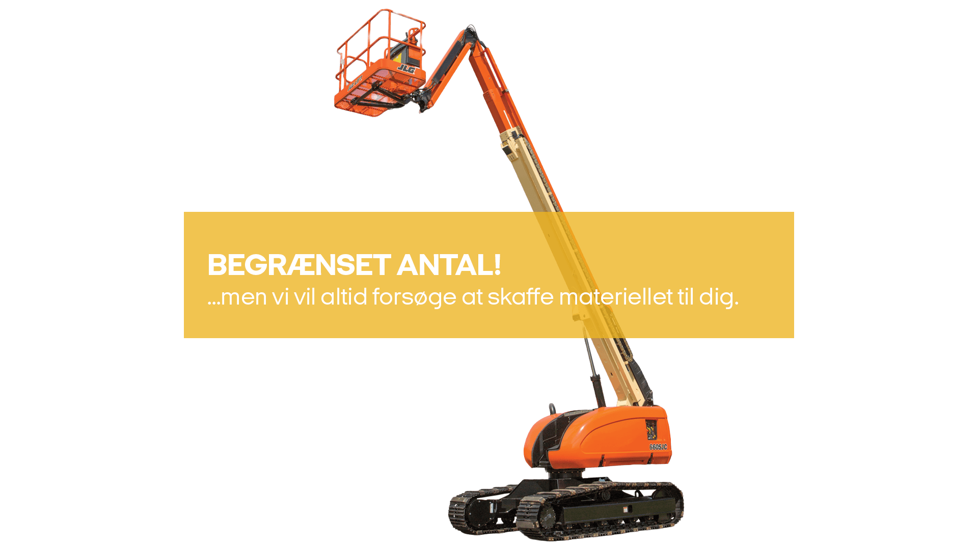 Dieselbomlift, 22m ligearm, bælter (begrænset antal - kun i udvalgte afd.)*