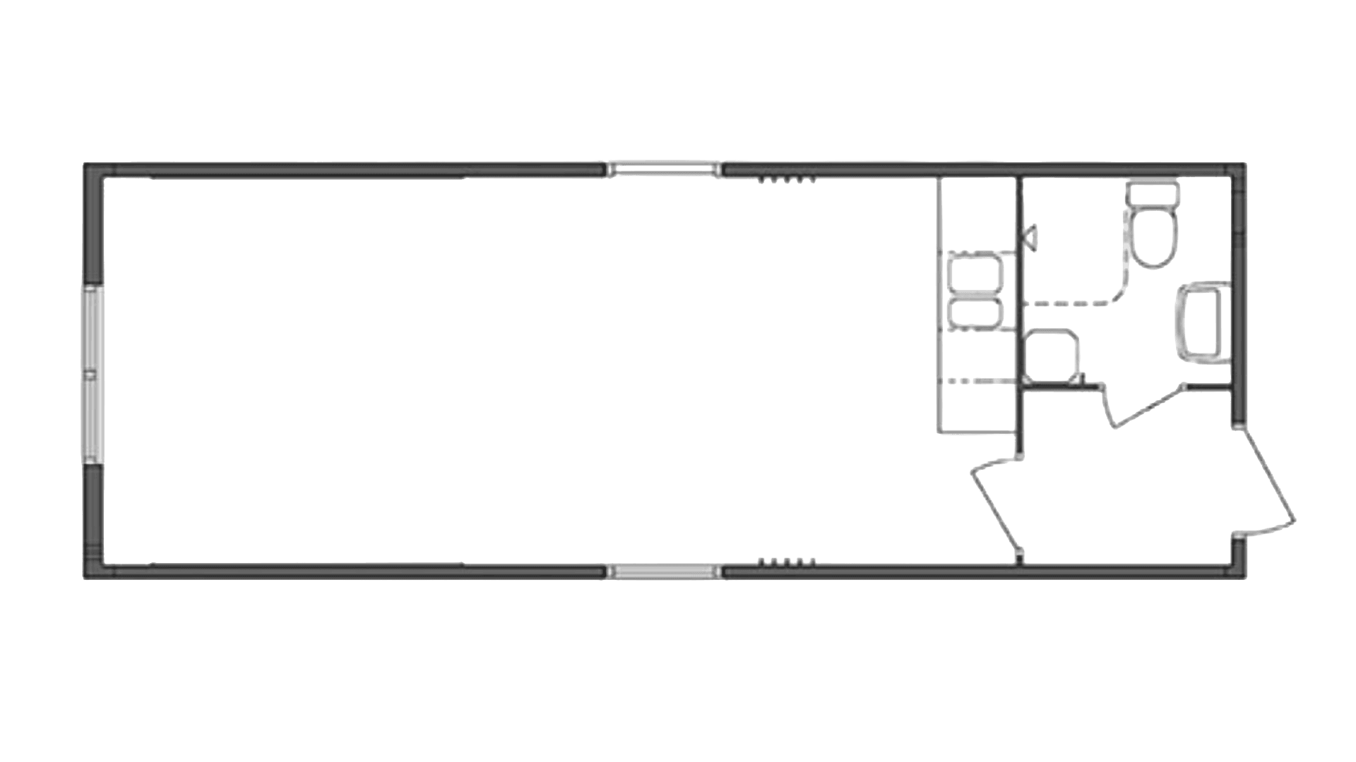 Formandsmodul m. toilet og bad m. gavlindgang