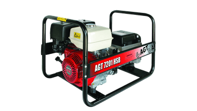 Generator 400/230V (6-9kVA/5-6kW) på hjul, benzin