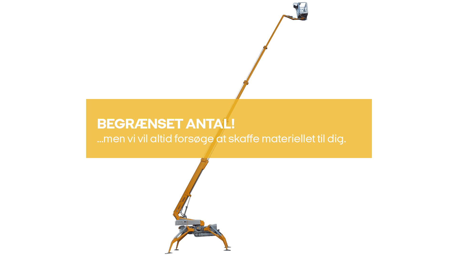 Bæltelift 30m Diesel/Batteri Ligearmslift (begrænset antal - kun i udvalgte afd.)*