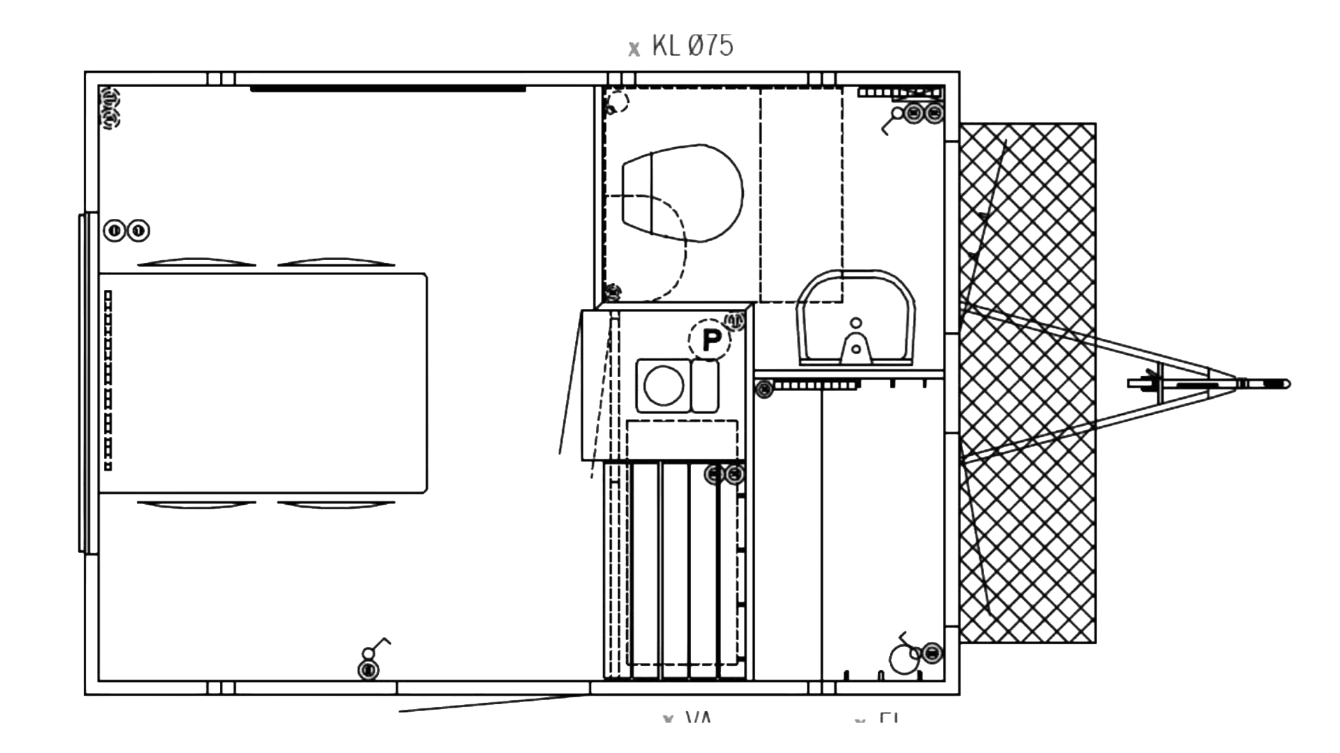 Spisevogn m. redskabsrum og tank