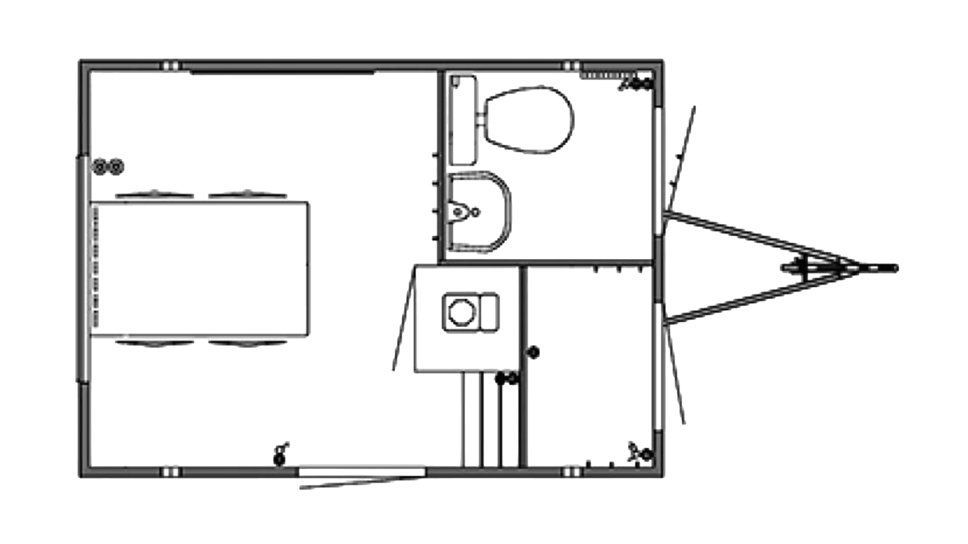 Spisevogn m. redskabsrum