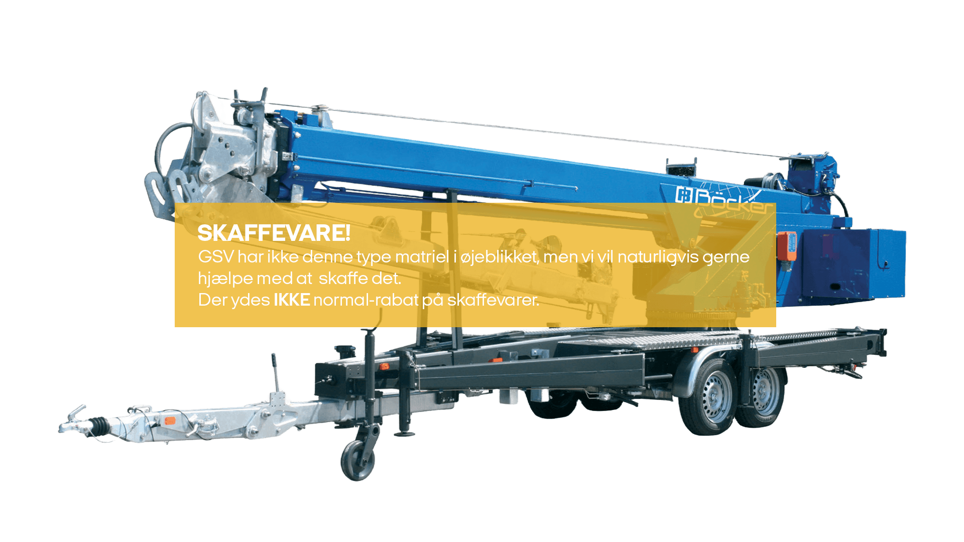 Trailerkran WLL 1.4T (4.6TM) (skaffevare! - ikke i standard sortiment)*