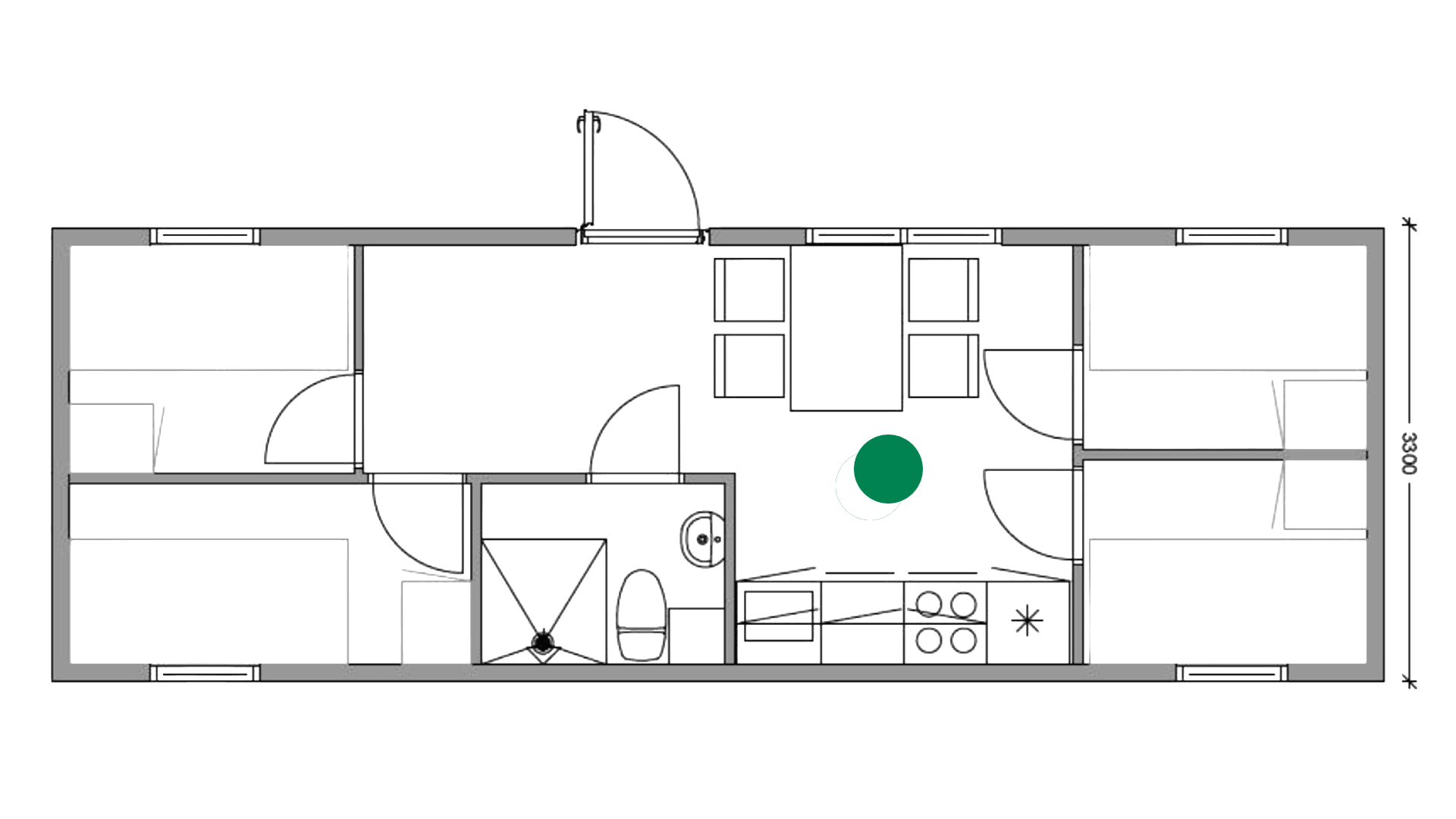 Beboelsesmodul 4 rums