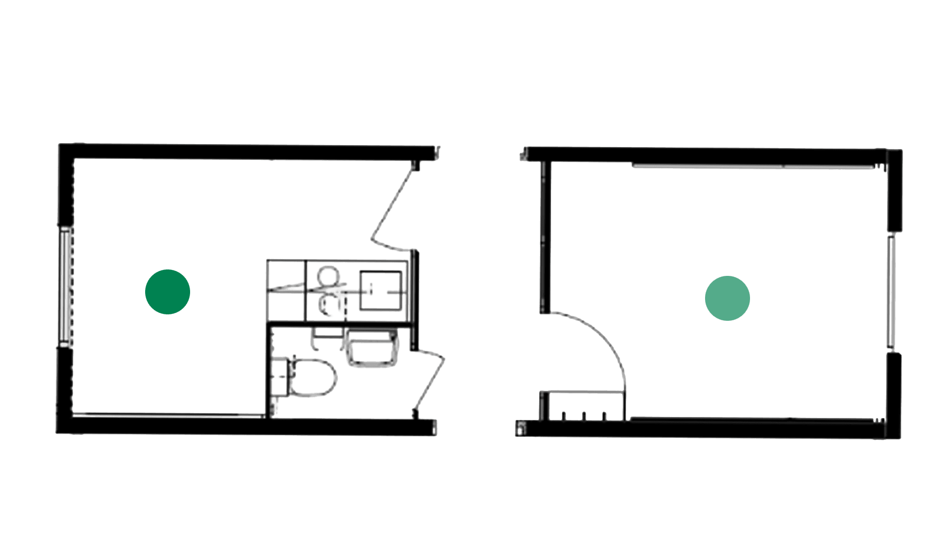 Formandsm m. 1 toilet og trinette 2,9 x 8,4 ECO