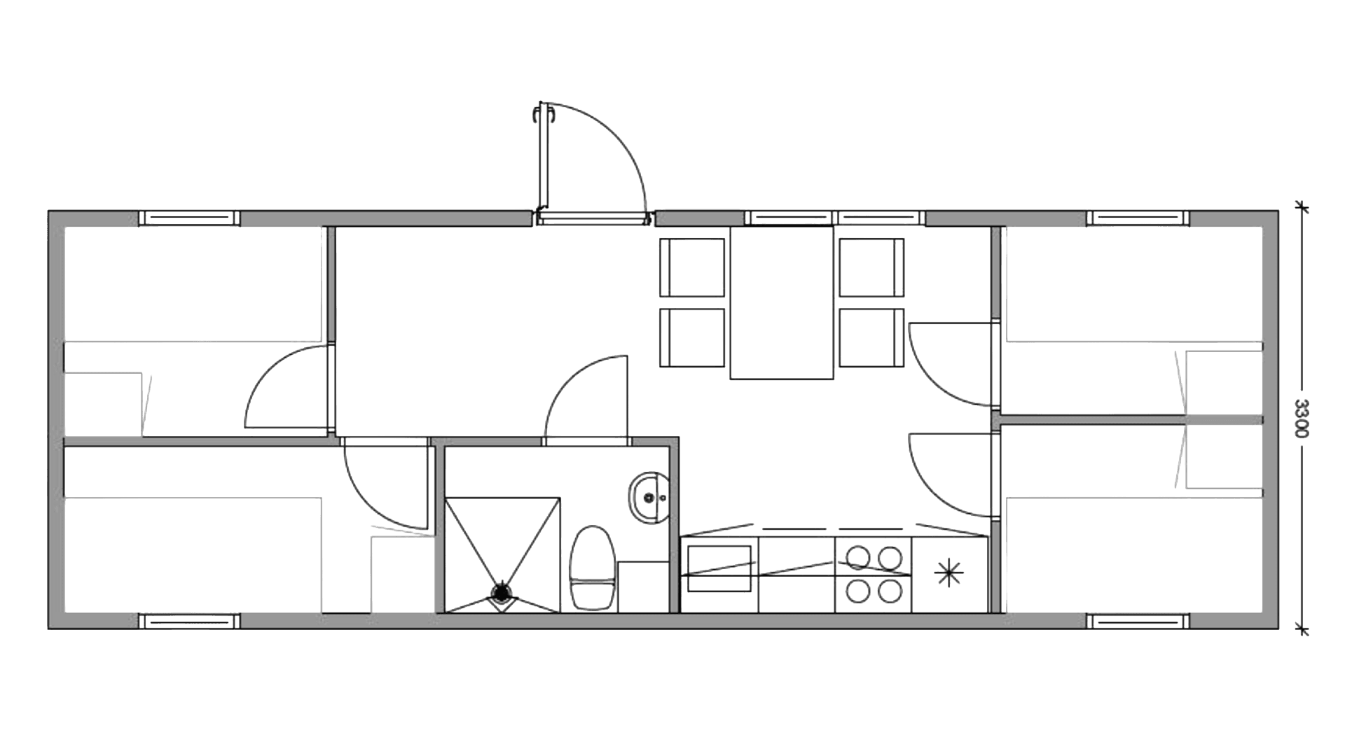 Beboelsesmodul 4 rums