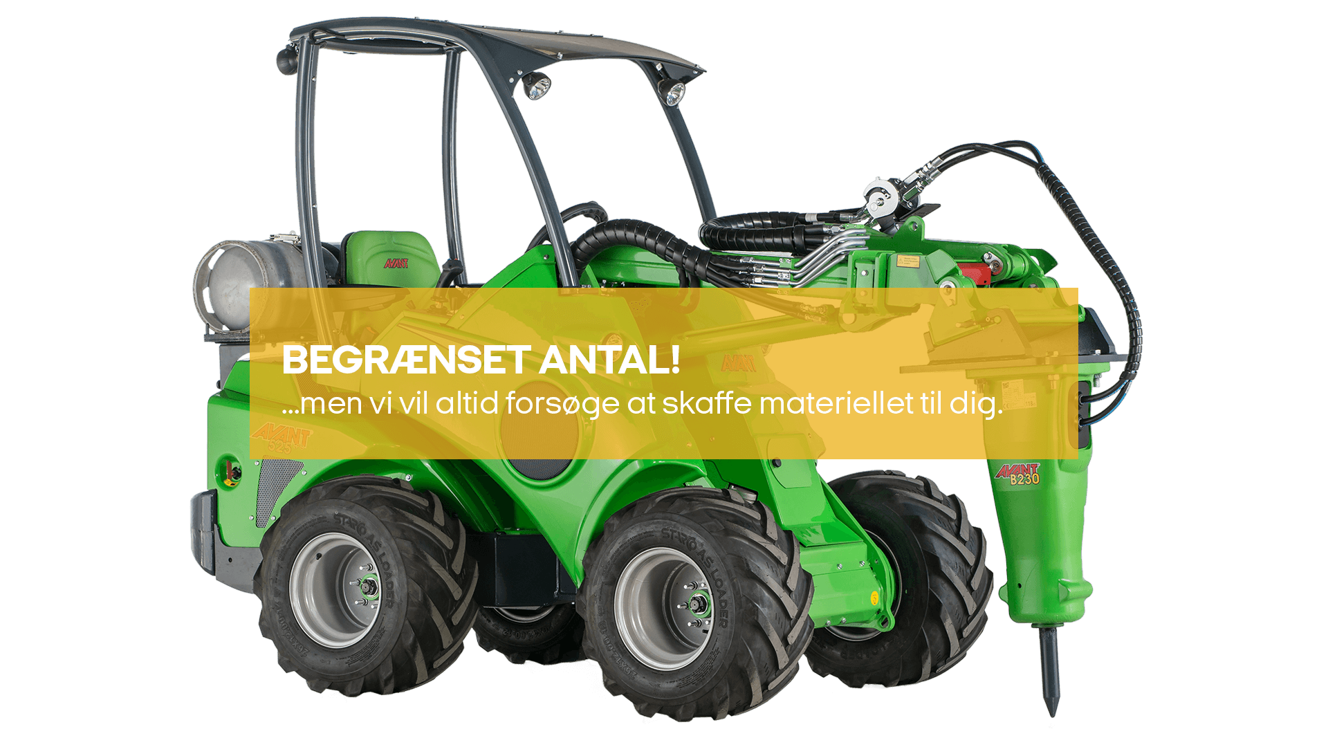 Gummiged 1,2 T u. hus på gas (begrænset antal - kun i udvalgte afd.)*