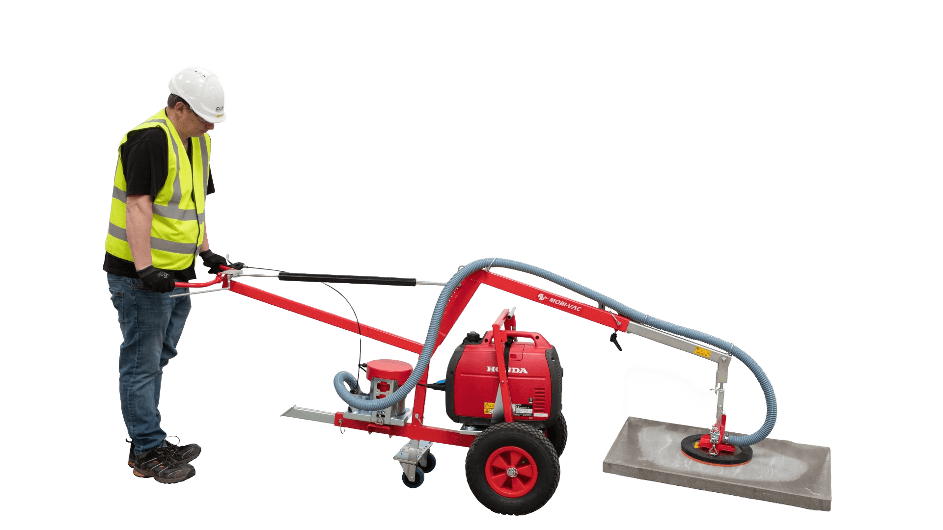 Fliselægger/vogn AL-Mobivac 140 kg. Benzin / 230V