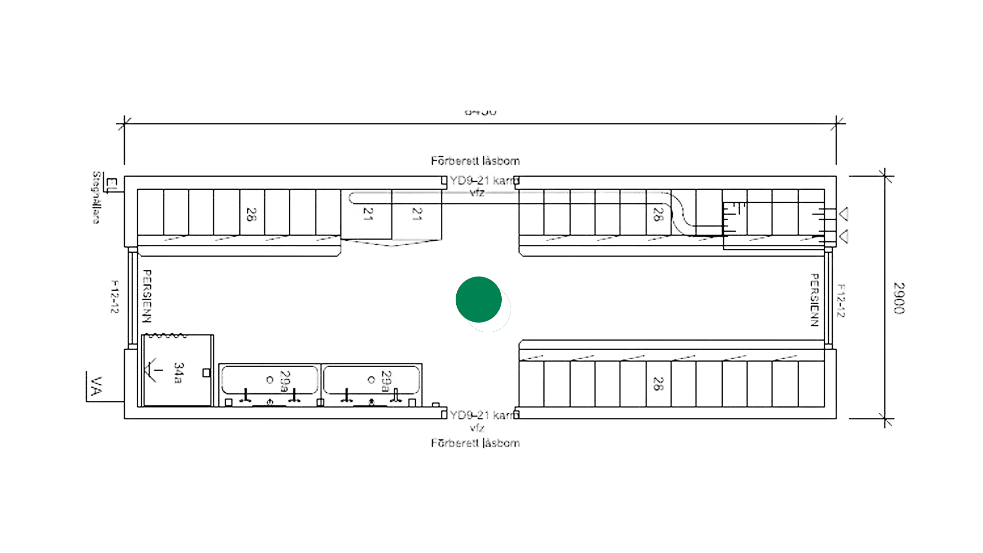 16 pers. bad/omklædningsmodul