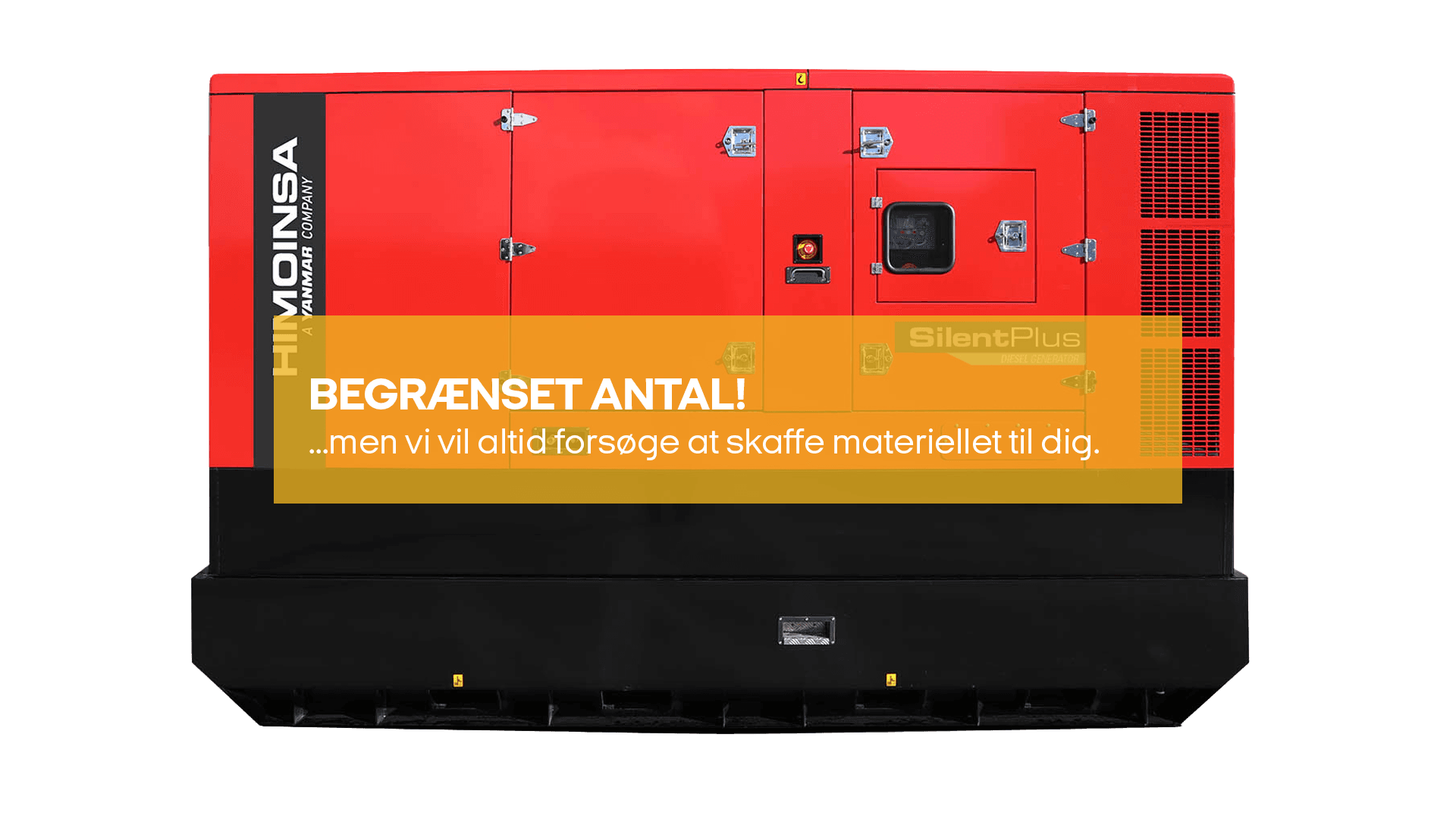 Generator 400/230V (250kVA/200kW) diesel - (begrænset antal - kun i udvalgte afd.)*