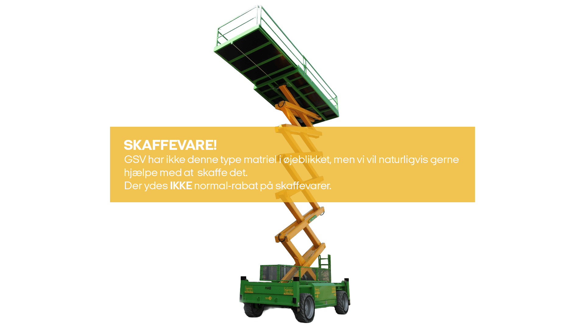 Saxlift Diesel 22m 4x4 - (skaffevare! - ikke i standard sortiment)*