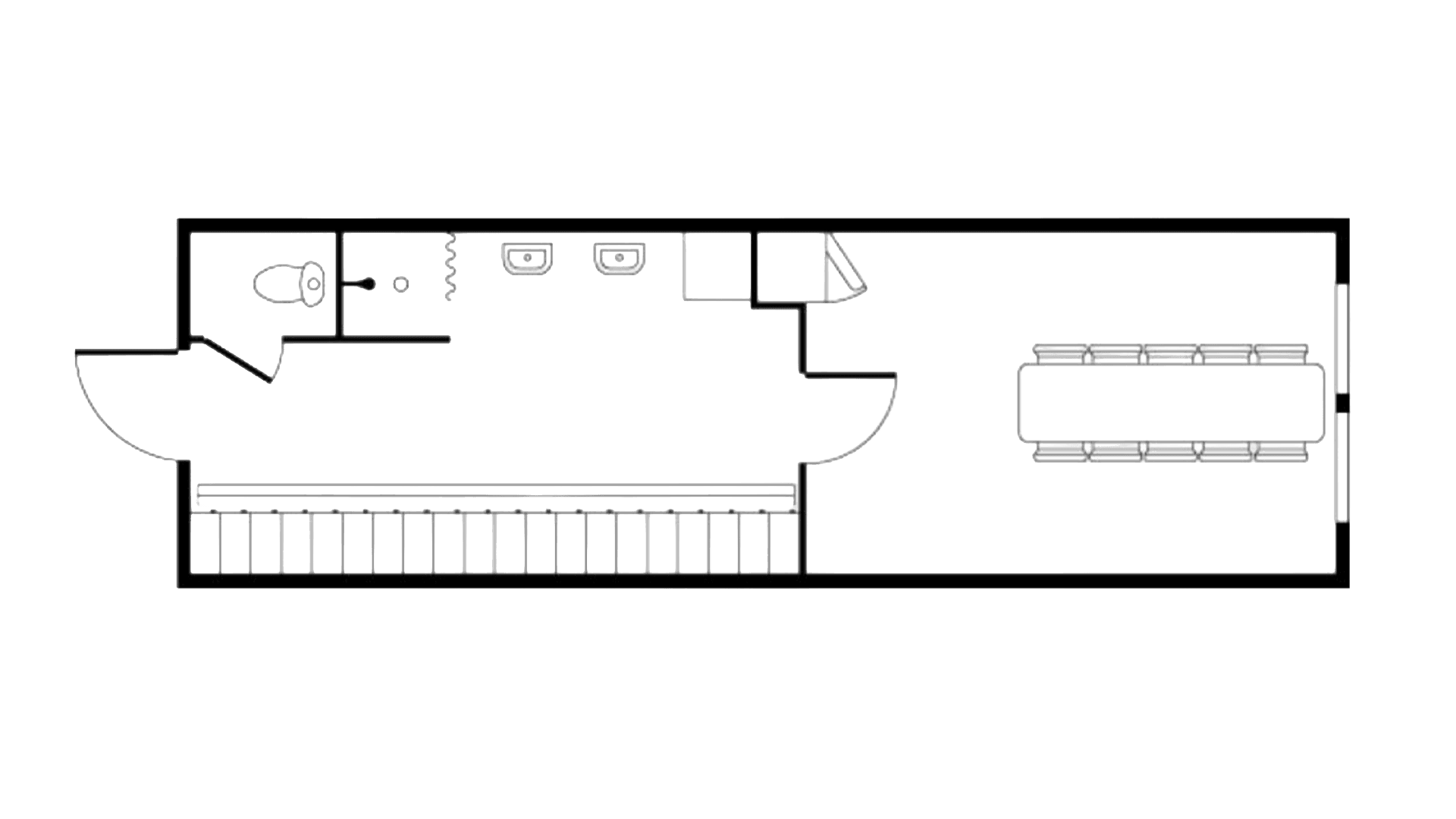 10 pers. Mandskabsmodul gavlindgang