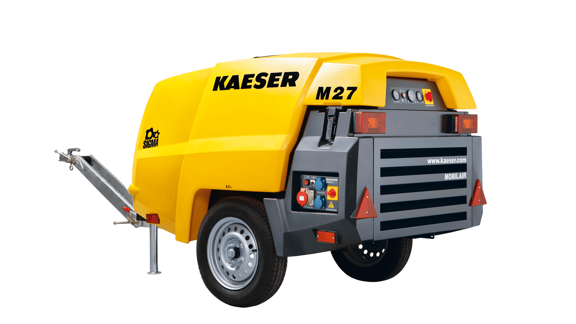 Kompressor 3,0m³/7 bar Trailermonteret