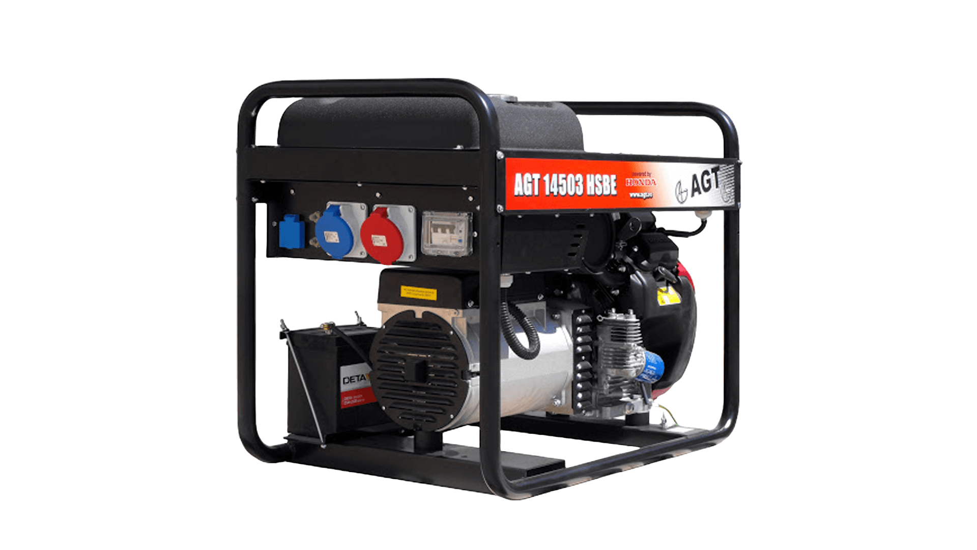 Generator 400/230V (13.5kVA/11.0kW) på hjul benzin