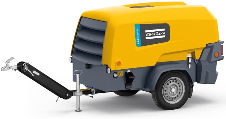 Kompressor på trailer, variabel 3,7-5,4m3 (5-12bar), 400v~/63A