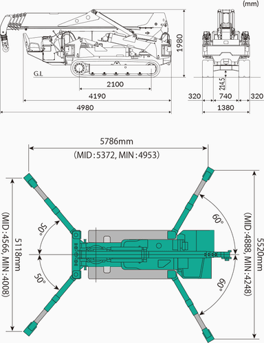 Mini bæltekran WLL 4.0T (10.0TM)