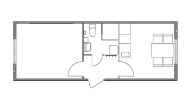 Formandsmodul m. stort bad u. gennemgang