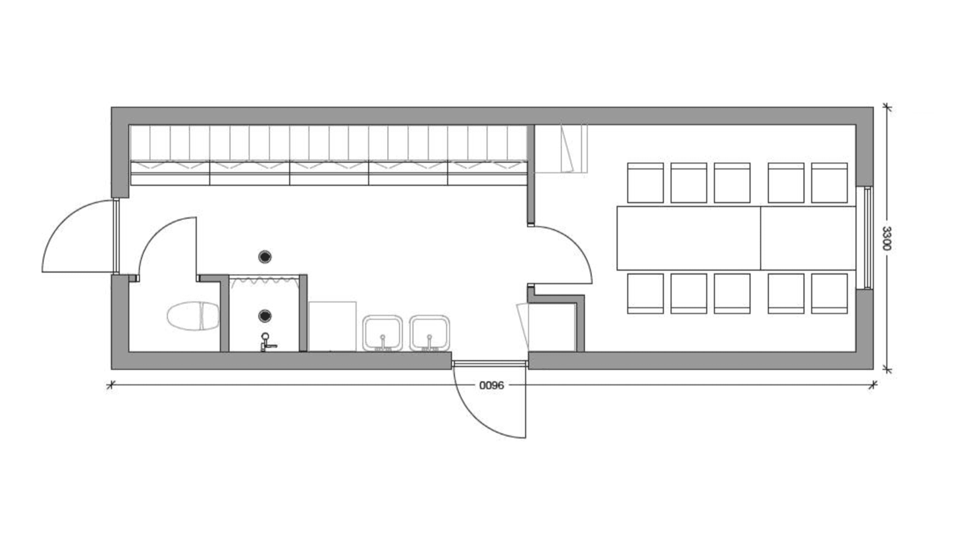 10 pers. Mandskabsmodul Maxi 3,3x9,6