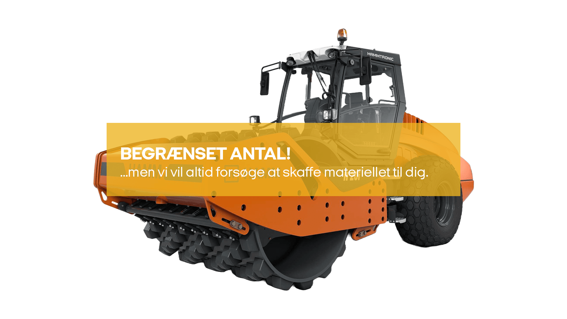 Råjordskompaktor, diesel, 20T (begrænset antal - kun i udvalgte afd.)*