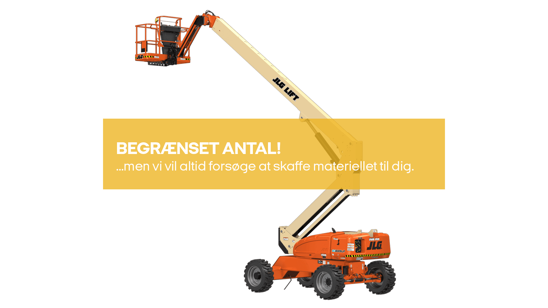Bomlift, batteri, ligearm, 20m - (begrænset antal - kun i udvalgte afd.)*
