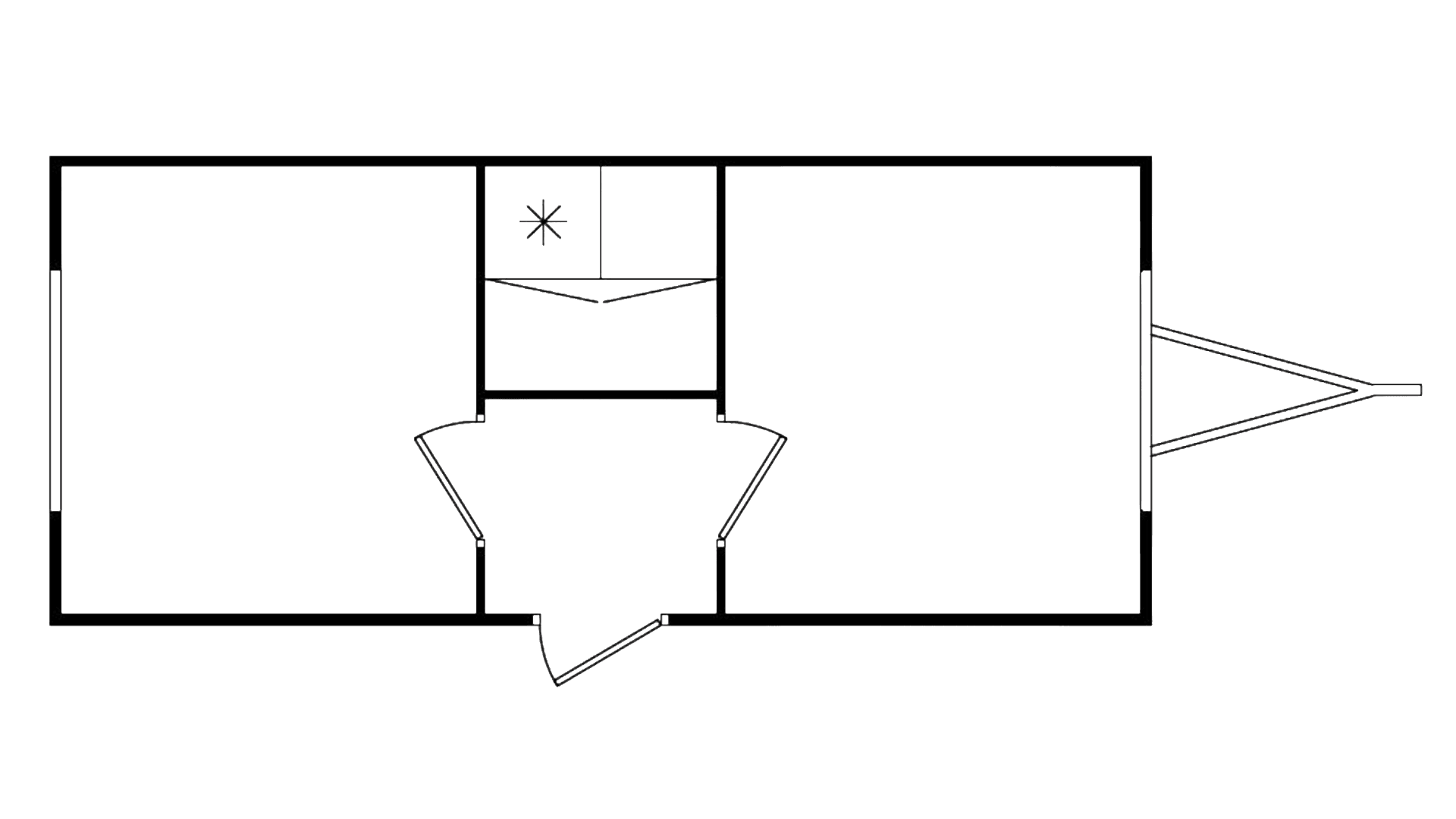 Kontor letvogn m. 2 rum