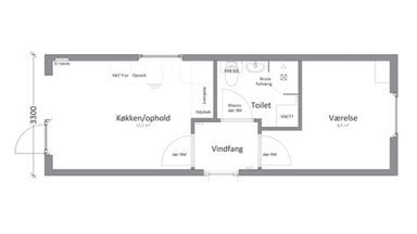 Beboelsesmodul m. 1 værelse Maxi