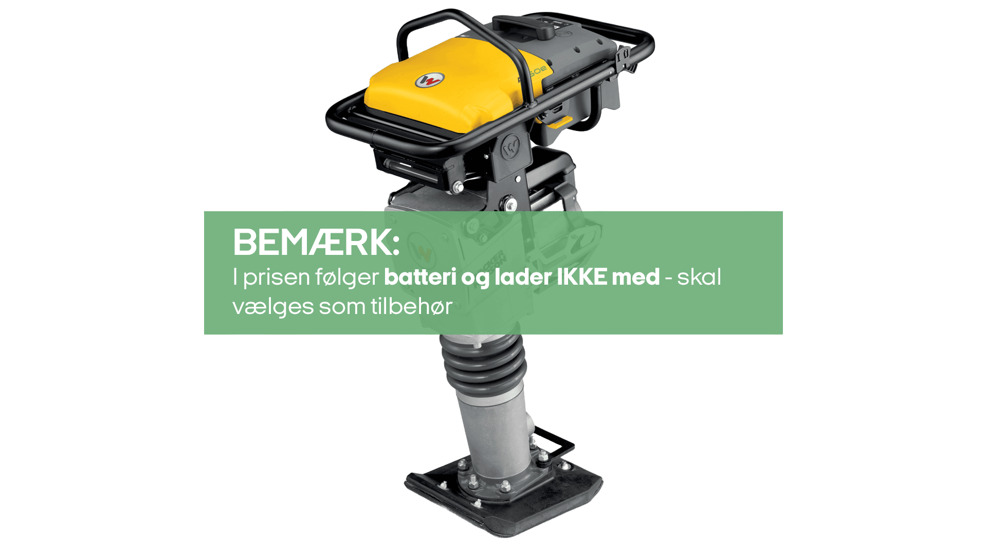 Vibrationsstamper (jordloppe) 70kg Batteri