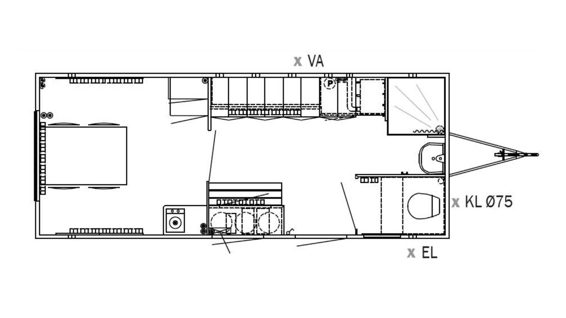 Pionervogn 4 pers. m. vakuumtoilet
