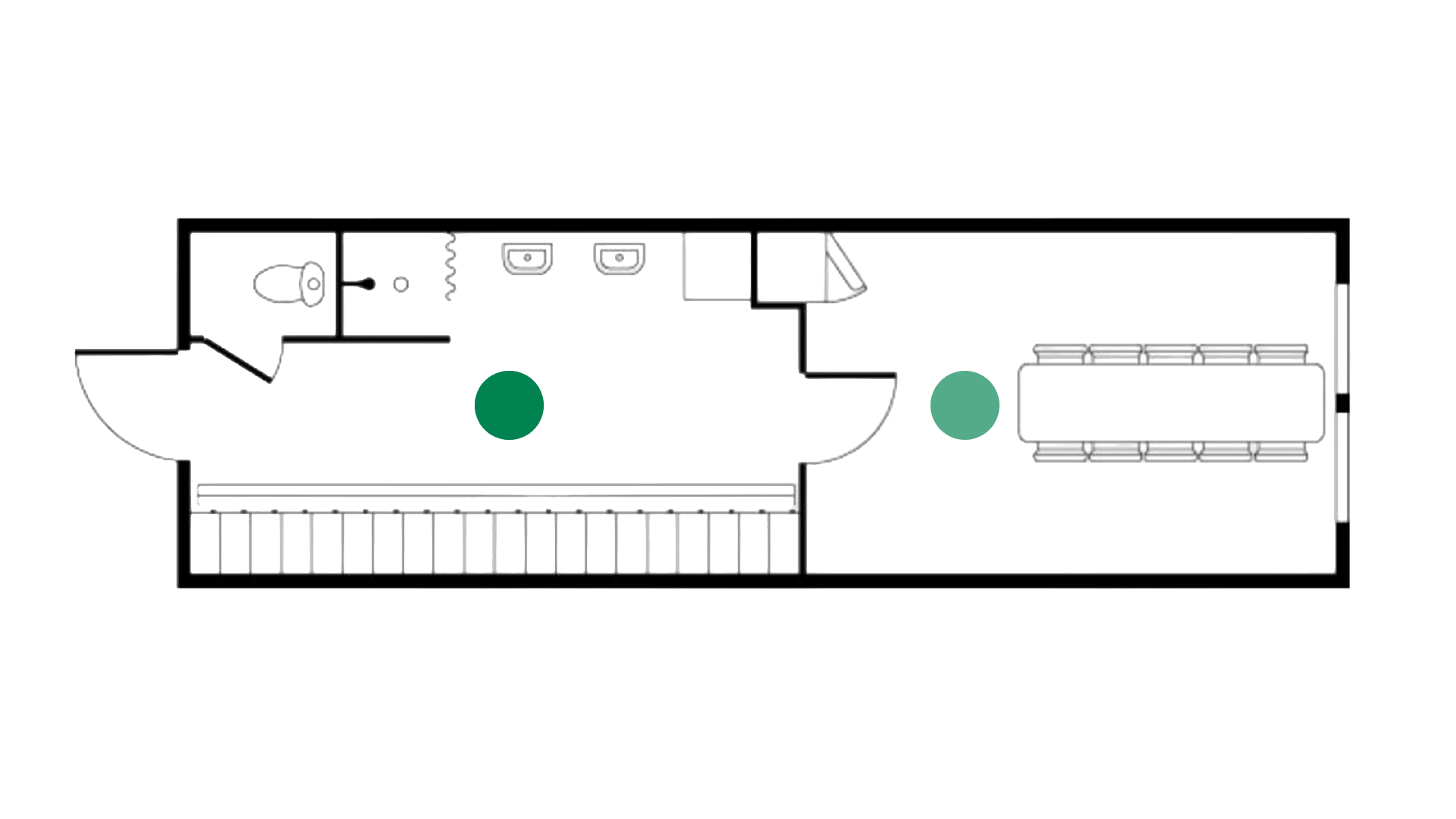 10 pers. Mandskabsmodul gavlindgang