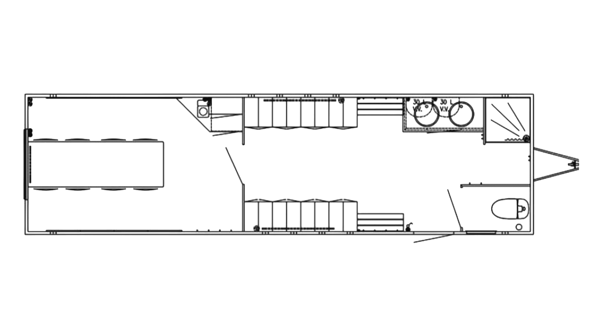 Mandskabsvogn, 8 pers. m/ kværn og sidedør