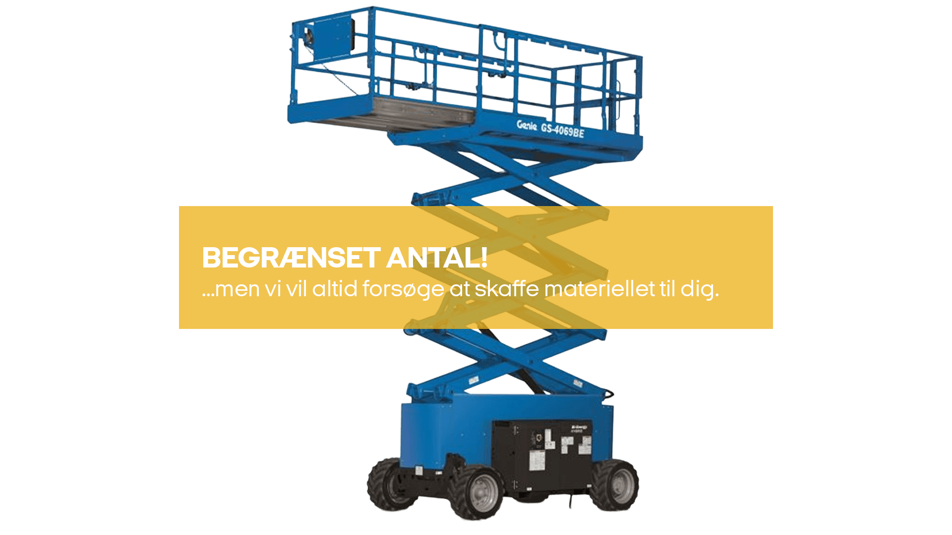 Saxlift, Bi-Energy m/ støtteben, ca. 14.1m (begrænset antal - kun i udvalgte afd.)*