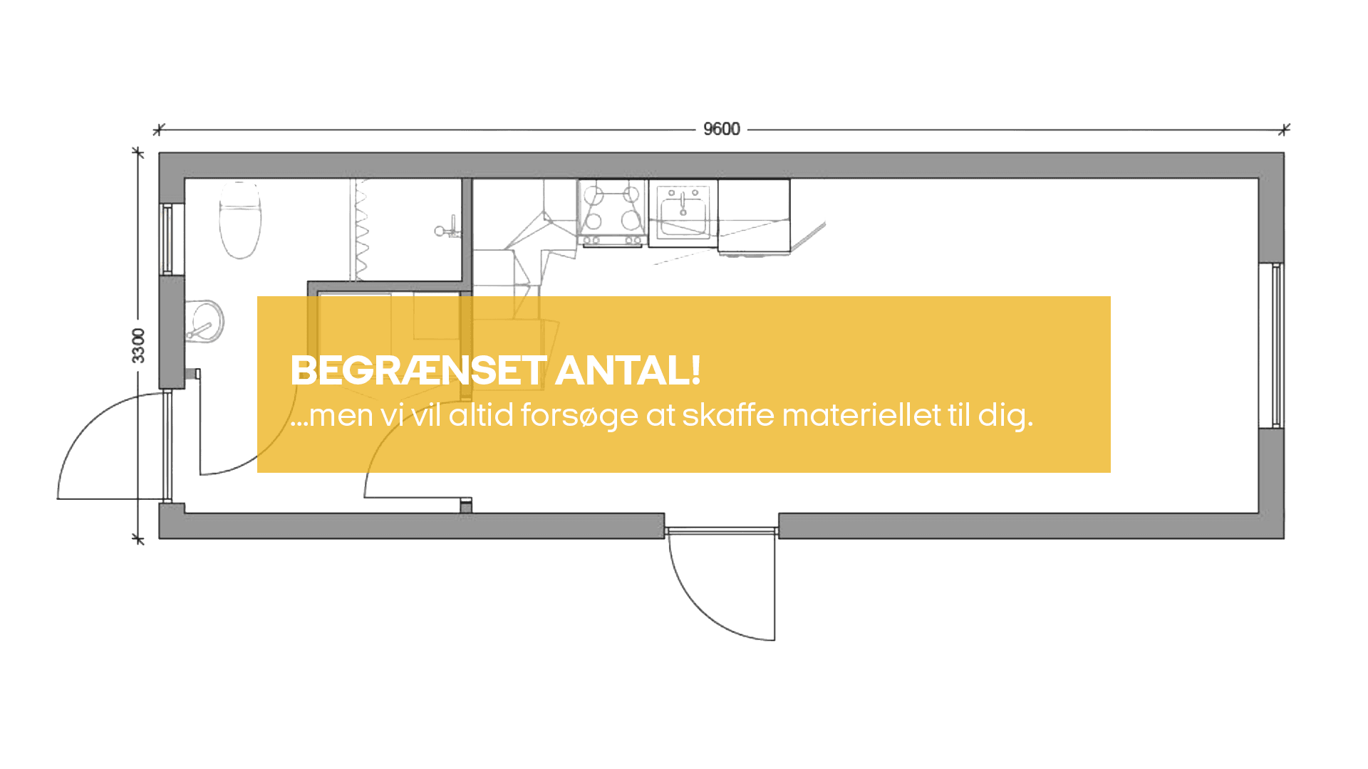 Beboelsesmodul m. køkken/alrum Maxi (begrænset antal - kun i udvalgte afd.)*