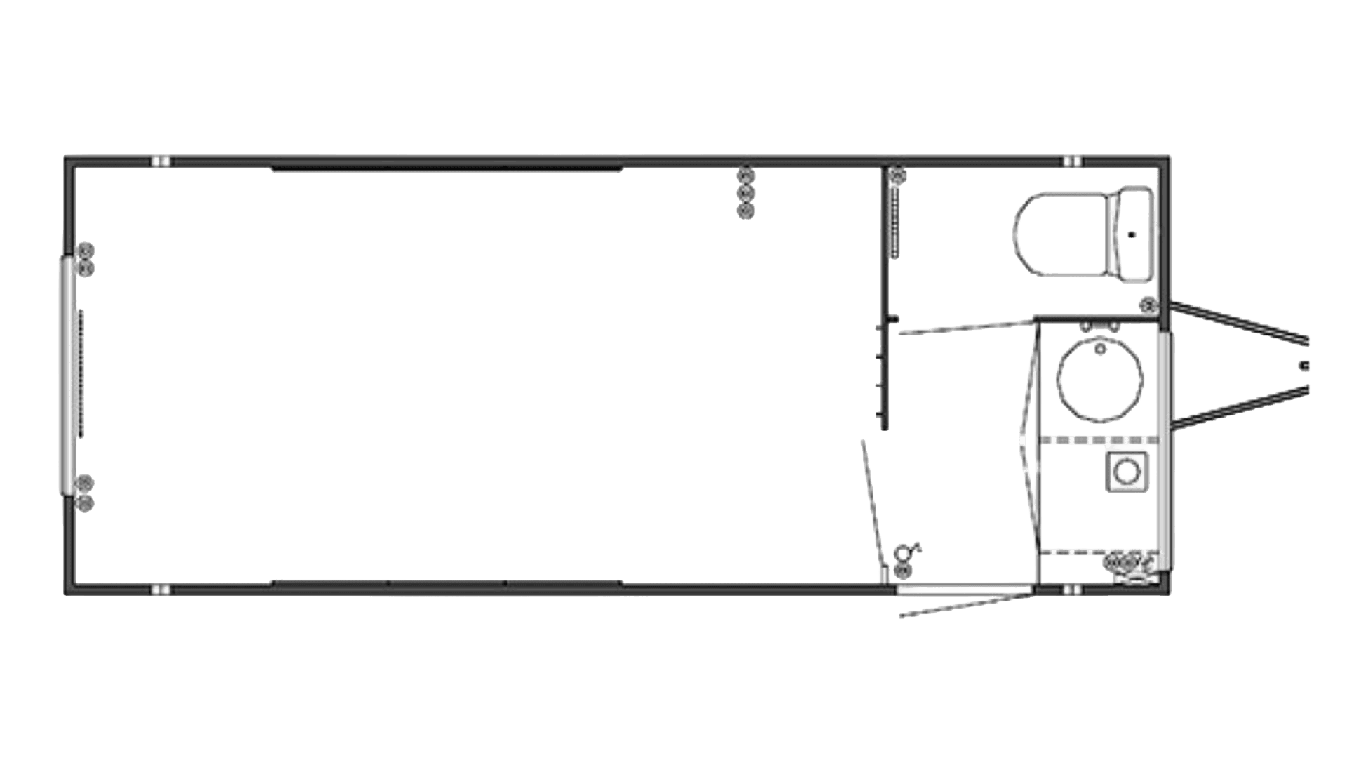 8/10 pers. kontor m. thekøk og WC