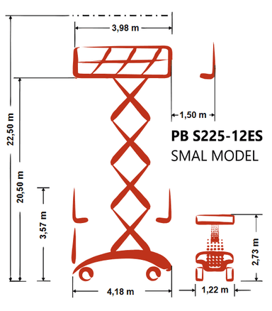 Saxlift Batteri 22 m