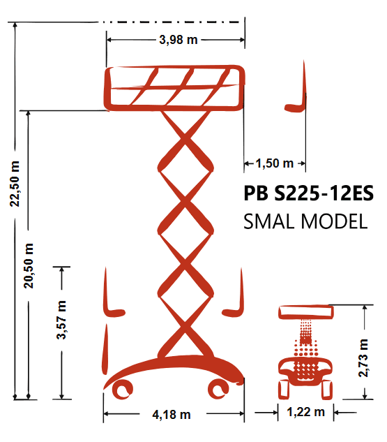 Saxlift Batteri 22 m