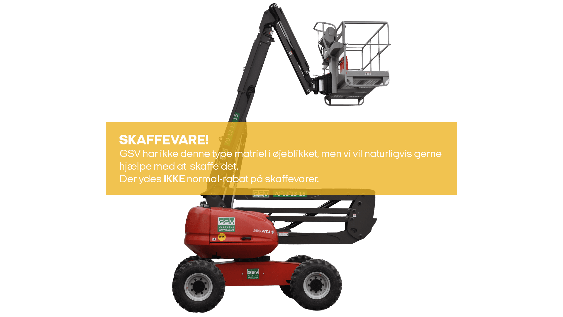 Dieselbomlift, 16m knækarm, 4X4 230kg -(skaffevare! - ikke i standard sortiment)*