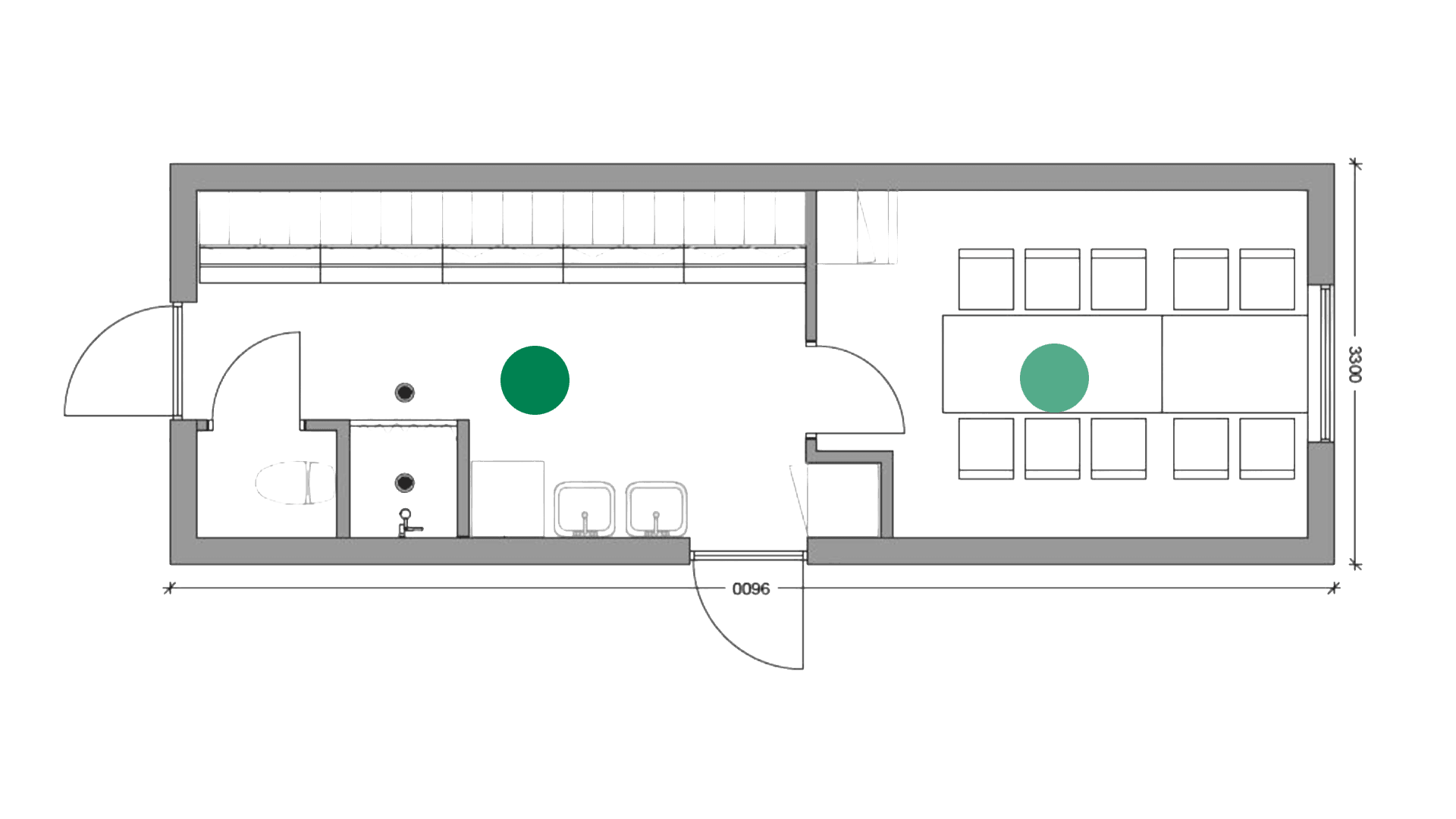 10 pers. Mandskabsmodul Maxi 3,3x9,6