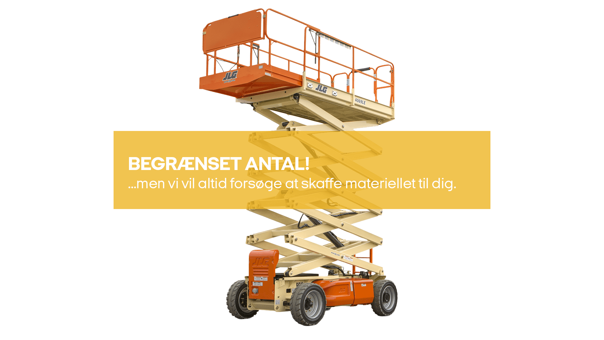 Saxlift, Batt., 14m m/ støtteben - (begrænset antal - kun i udvalgte afd.)*