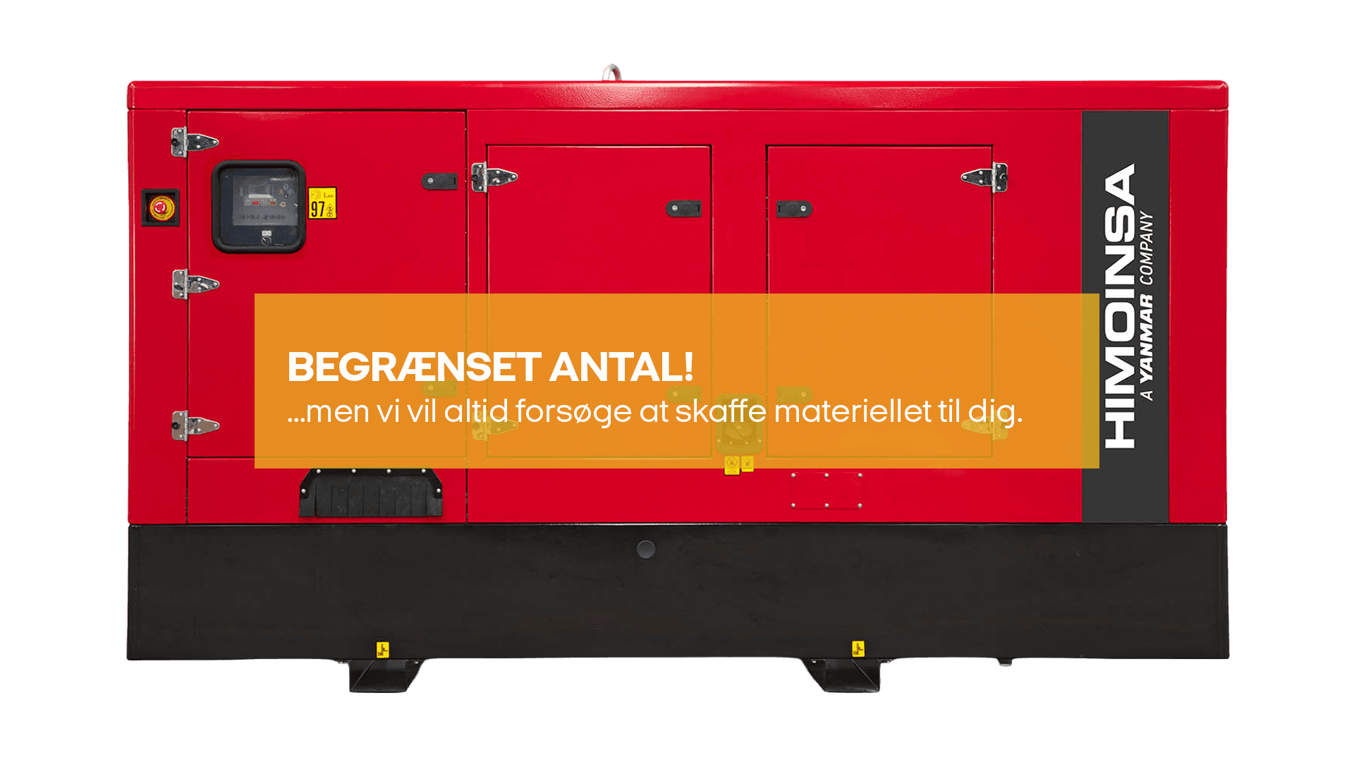 Generator 400/230V (160kVA/128kW) diesel - (begrænset antal - kun i udvalgte afd.)*