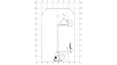 Søjlebomlift Batteri 10 m